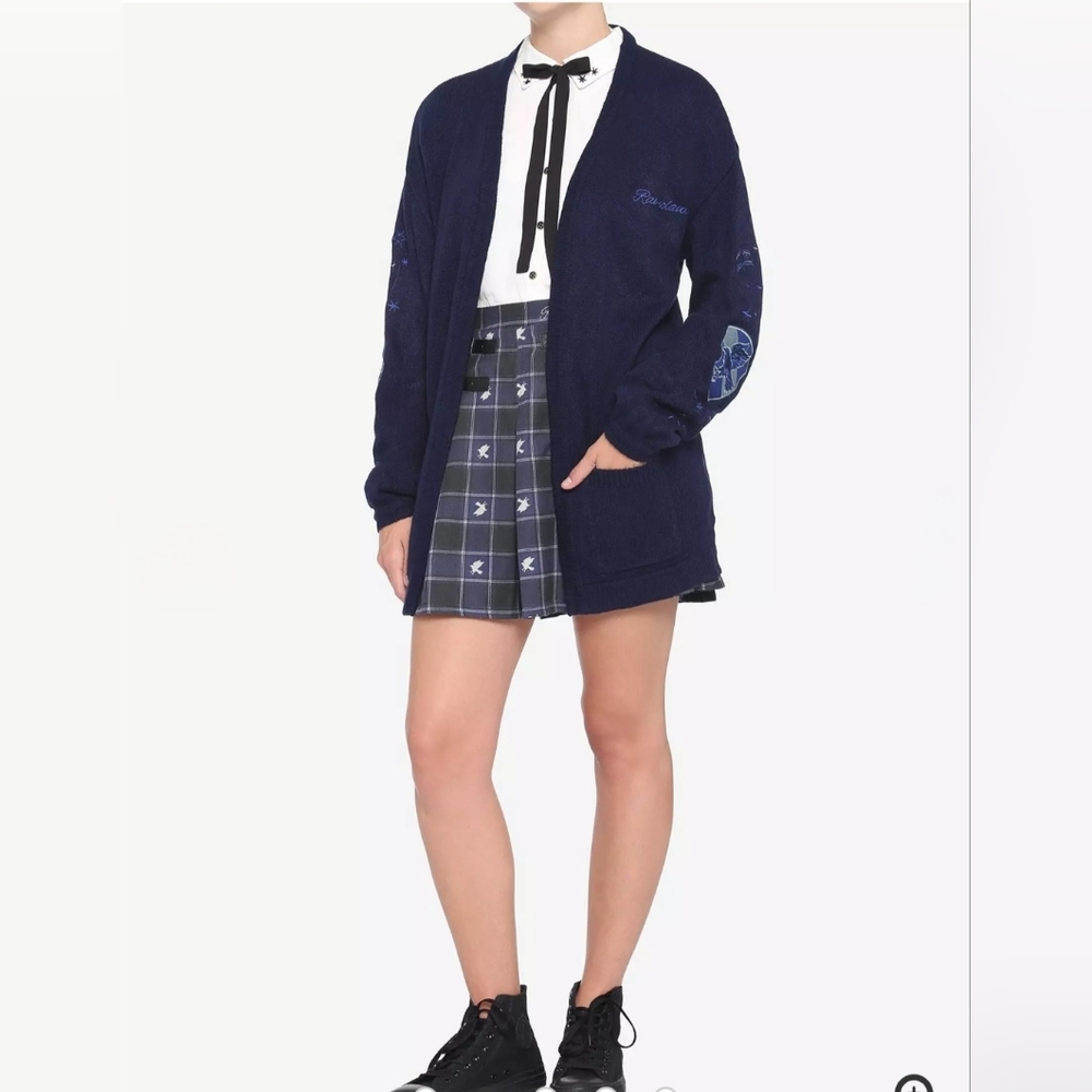 Harry Potter Navy Blue  Ravenclaw Oversized Open Cardigan Women's Size L